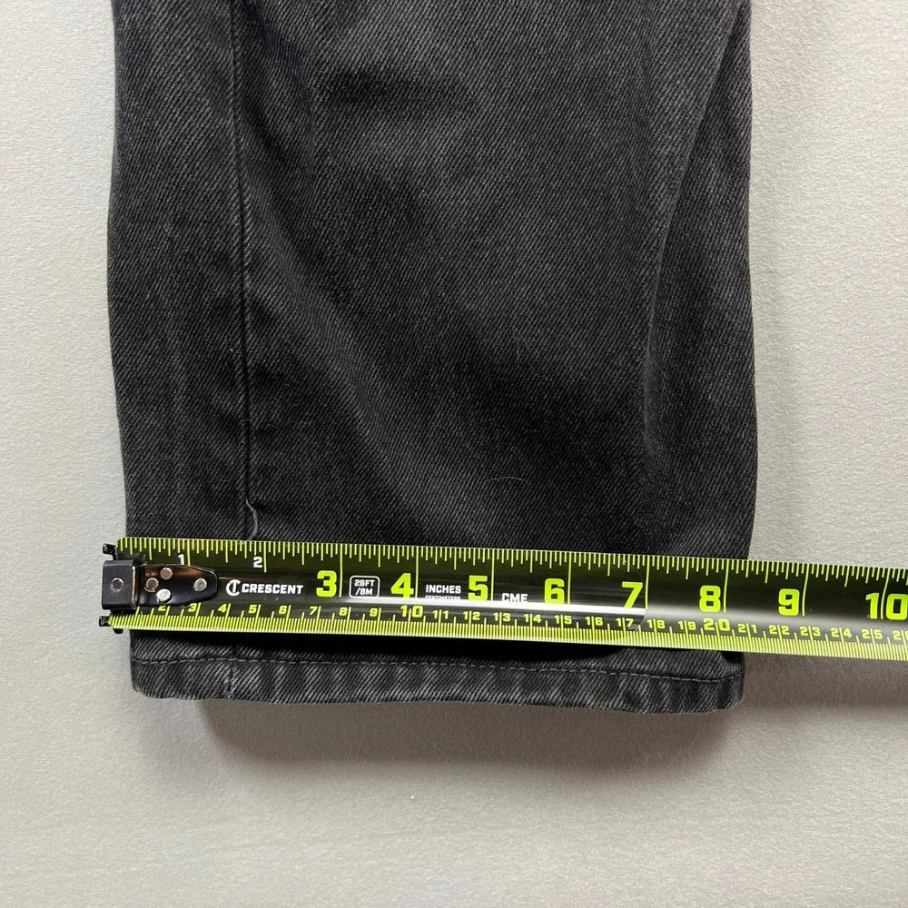 Levi's 505 Jeans Mens 34x32 Black Denim Cotton Regular Fit Mid Rise Straight Leg